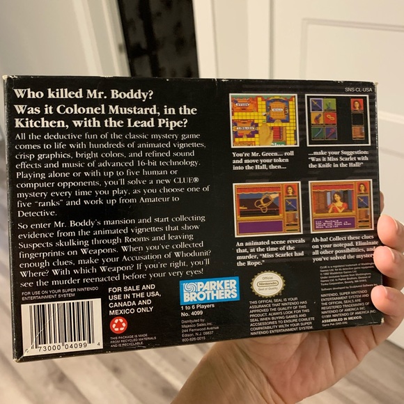 Clue 🕵️♀️ Super Nintendo game - Picture 3 of 3